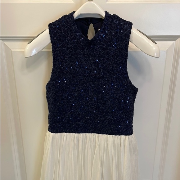 Girls Sequin Pleated Gown Party Dress Wedding 14 - Picture 2 of 16